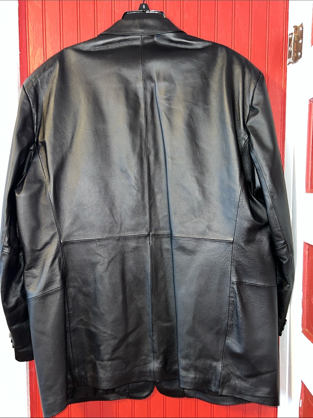 NEW j.ferrar Black Leather Sport Coat Blazer Soft XL - Picture 3 of 11